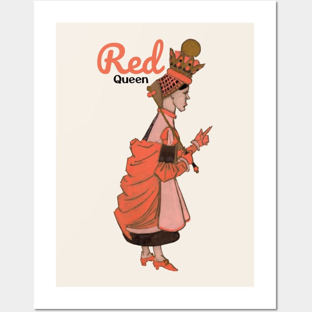 Vintage Red Queen Wall Art by KewaleeTee